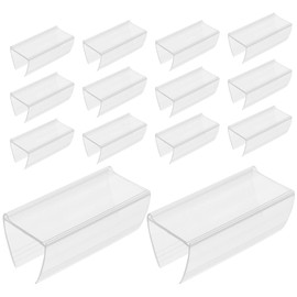 MAGICLULU 30pcs Mini Sign Display Holder Price Name Card Tag Label Stands Clear Price Tag Holder for