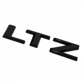 1Pcs Big Size Tailgate LTZ Letter Logo Emblem Badge Nameplates Decal Replacement for Chevy 2019-2021 Compatible with Silverado 1500 Z71 4x4 (Gloss Black)