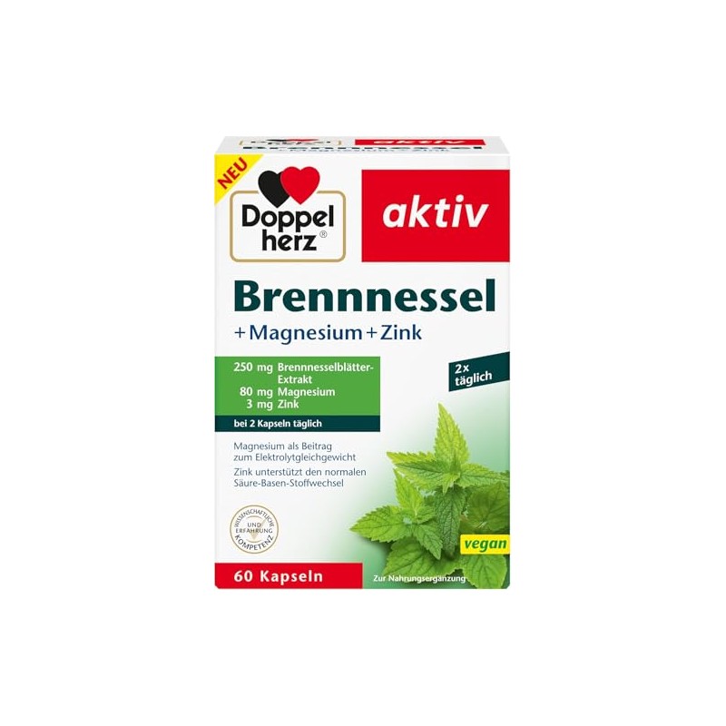 Doppelherz Nettle + Magnesium + Zinc | 250 mg nettle