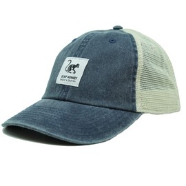 DRESSED IN MUSIC PLAY WITH ME Adjustable Canvas Trucker Cap - One Size Fits All - 100% Cotton - Men's/Women's Caps Surf Monkey®, blue