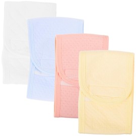 minkissy 4Pcs Belly Band Abdomen Wraps for Wound Protection and Warmth Breathable Soft Belly Keep Warm Bands in Yellow White for Navel Cord Care