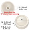 26115-T Round Fan Control Light Dimmer Switch Knob, 0.25 Inch