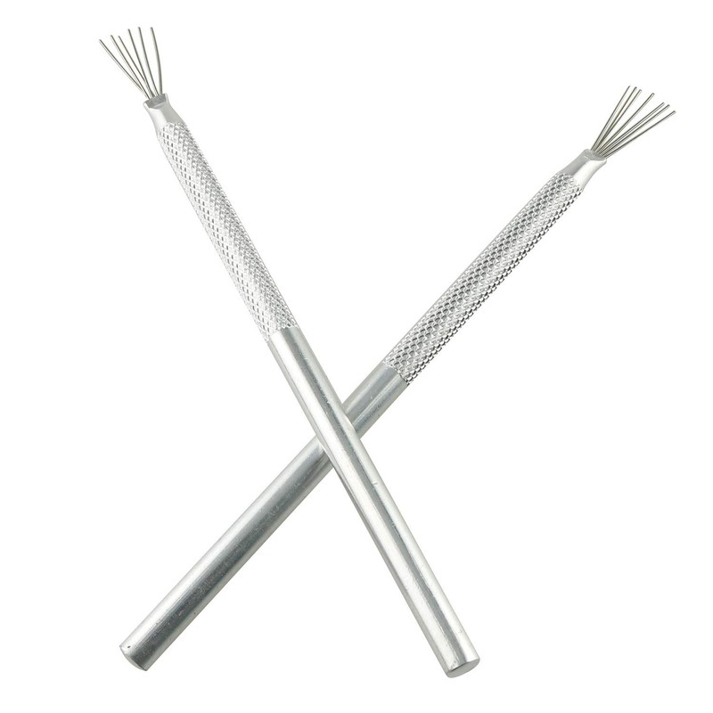 Tegg Clay Needle Tool 2PCS Feather Wire Texture Tool for