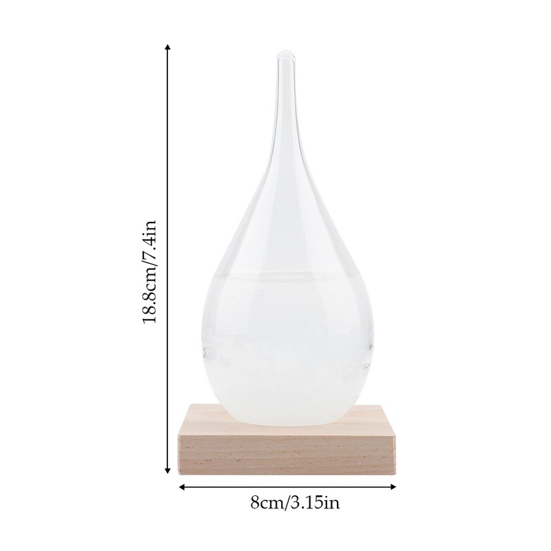 Storm Glass Drop shaped Storm Bottle Desktop Weather Station Predictor