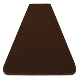 House, Home and More Skid-Resistant Carpet Runner - Chocolate Brown - 4 Feet X 27 Inches