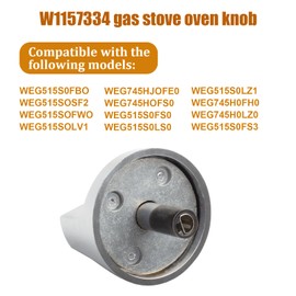 4-Pack Stove Knobs & Gas Range Oven Knob W11517334 - Stainless Steel Replacement for Whirlpool WEG515S0FB0/FS0/WEG745H0FS0, Replaces W11122869/W10850033 - Durable Gas Range Knobs