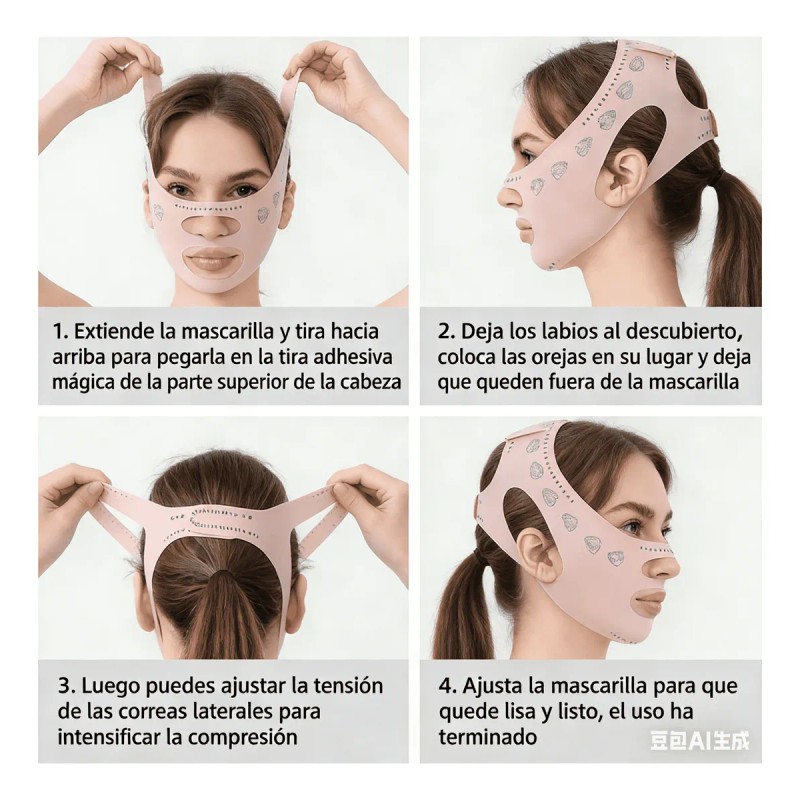 Banda Moldeadora Facial Anti Arrugas Papada Ultra Delgada
