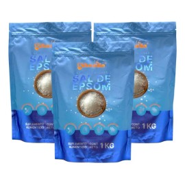 Sal De Epsom (sulfato De Magnesio) 3 Bolsas De 1 Kg Granalia