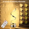 ELINKUME Spiral LED Table Lamp with Remote Control, Three Color