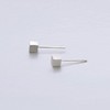 925 Sterling Silver Imperfect Tiny Cube Studs Earrings