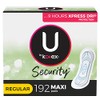 U by Kotex Security Maxi Feminine Pads, Regular Absorbency, Unscented,