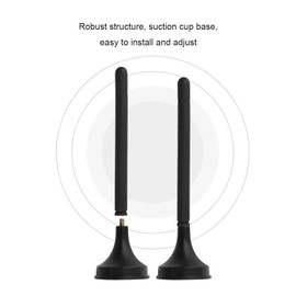 Bewinner1 Digital T Antena Atracción Magnética,Antena Recepción de Doble Frecuencia UHF/VHF,Alta Frecuencia Enfoque de Cabeza Antena con Base Magnética,Antena de Succión de TV Digital