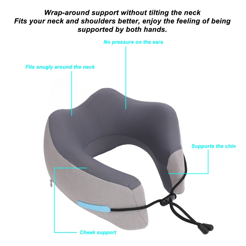 Travel Pillow for Neck Support Memory Foam Slow Rebound U