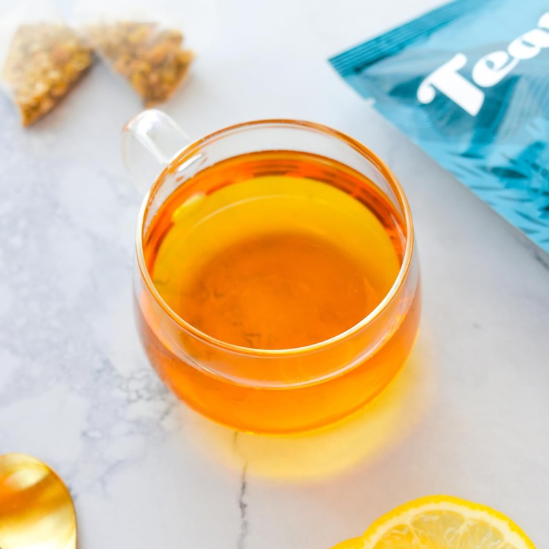 Teatulia Organic Chamomile Tea Bags (50 Pyramid Teabags) Raw Whole