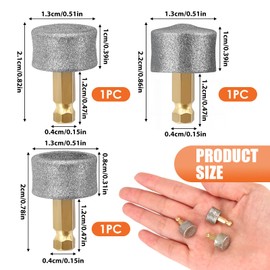 Dog Nail Grinder Replacement Heads - 3pcs Diamond Coated Grinding Heads for Casfuy and Most Professional Pet Nail Grinders Wheel, Low Noise, Durable, and Safe for Small, Medium, and Large Dogs