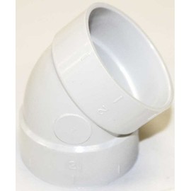 Central Vac 45 Degree Ell White