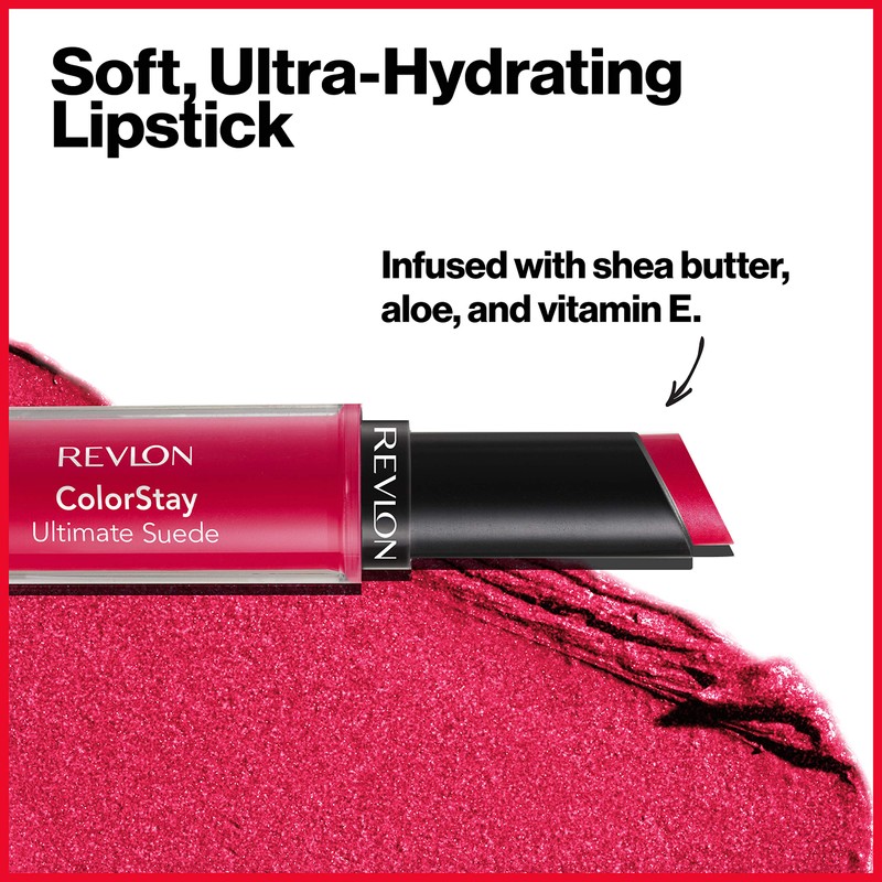 Revlon Lipstick, ColorStay Ultimate Suede Lipstick, High Impact Lip color