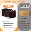 Joyeee Large Yarn Bowls for Crocheting, Oversized Walnut Wooden Oval