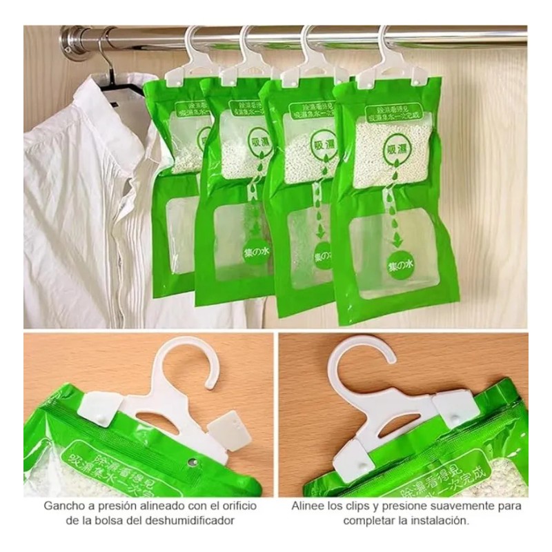 10 Bolsas Detergente Desecanteabsorbe Humedad Antimoho