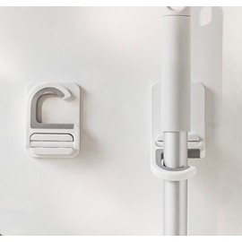 Kosair 6Pack Broom Holder Wall Mount, Damage Free Hanging Wall Mount Broom and Mop Holder, Household Cleaning Organizer for Organization and Storage, Holds up to 6 lb