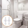 sourcing map 2Pcs Toilet Seat Hinges Screws, White Universal Plastic