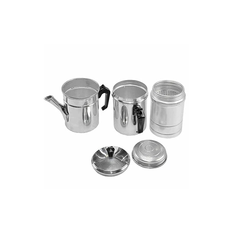 ILSA Aluminium Napoletan Coffee Pot TZ.6, Aluminium, Multicoloured, 6 Cups