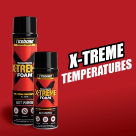Titebond X-TREME Multi-Purpose Foam Sealant, Polyurethane Foam, Insulation Foam, Spray Foam, Universal Gap Filler, 8522, 24 Oz.