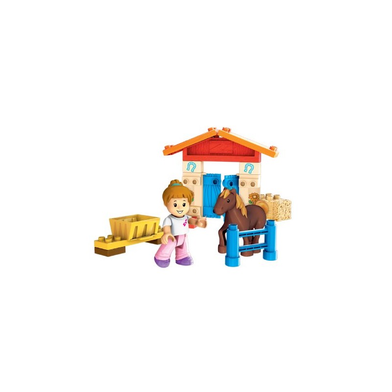 Mega Bloks Blok Town Pony Stable Buildable Playset