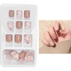 P146: 24 Piezas de Uñas Postizas, Cubierta Completa, Pegamento en