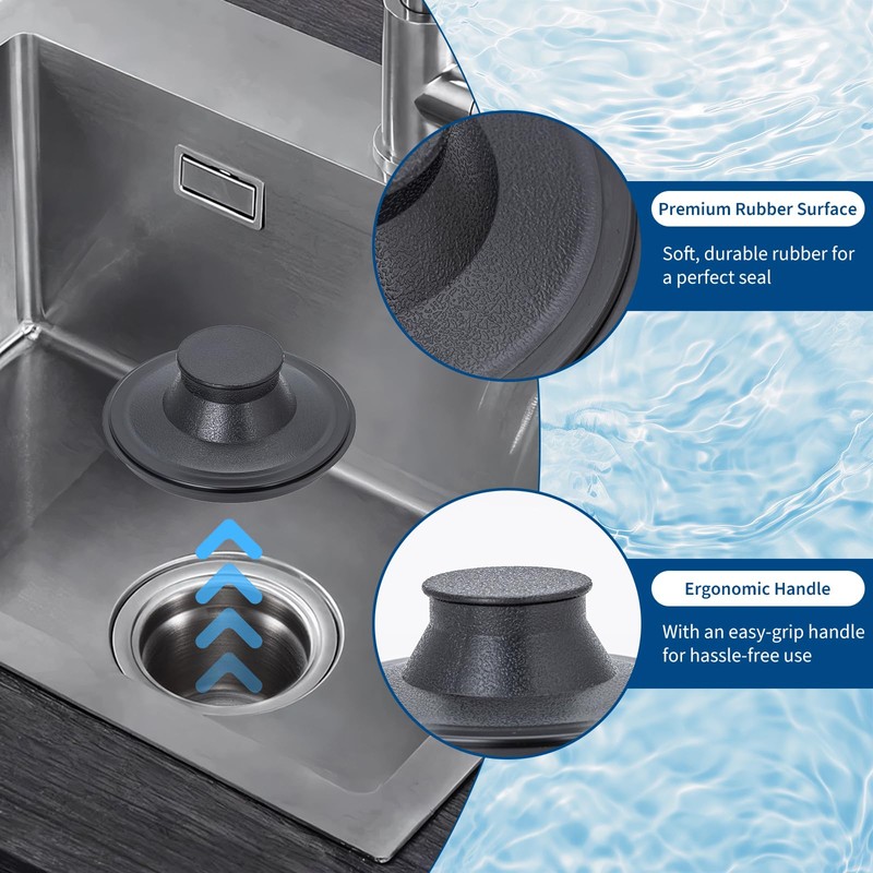 2 Pack Kitchen Sink Stopper, Garbage Disposal Dishwasher Plug Cap,