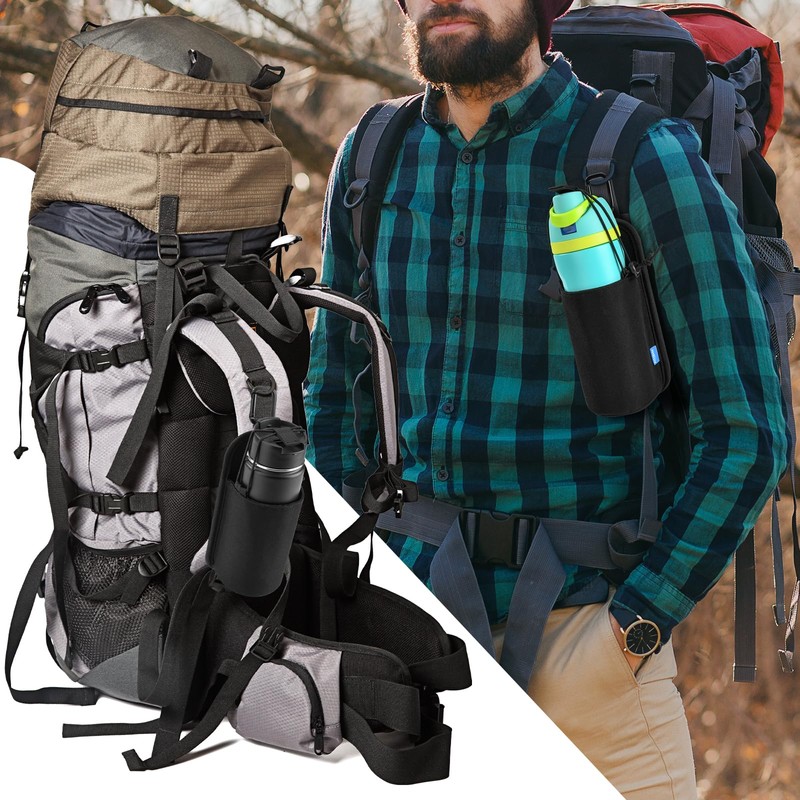 Xxerciz Water Bottle Holder for Backpack Shoulder Strap, Nylon Water