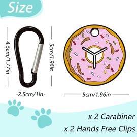 YUCHIYA Poop Bags Clips for Leashes Silicon Dog Poop Bag Holder Dispenser Hands-free Poop Bag Holders for Leashes Dog Walking Accessories Dog Leash Attachment for Hanging Used Dog Waste Bags(Doughnut)