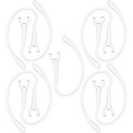 Ear Hooks for Wireless Headset 6mm Small Clamp Holder Clips, Replacement Ear Loops Earpiece Accessories, Clear, 9 Pack