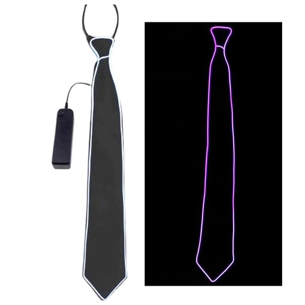 TAMNQKASS Halloween LED Light up Tie Necktie for Light up