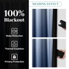 HOMEIDEAS Navy Blue 100% Ombre Blackout Curtains for Bedroom, 52