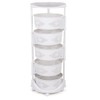 Kaibrite Rotating Kitchen Storage Rack, Multi-Layer Revolving Basket Kitchen Shelf