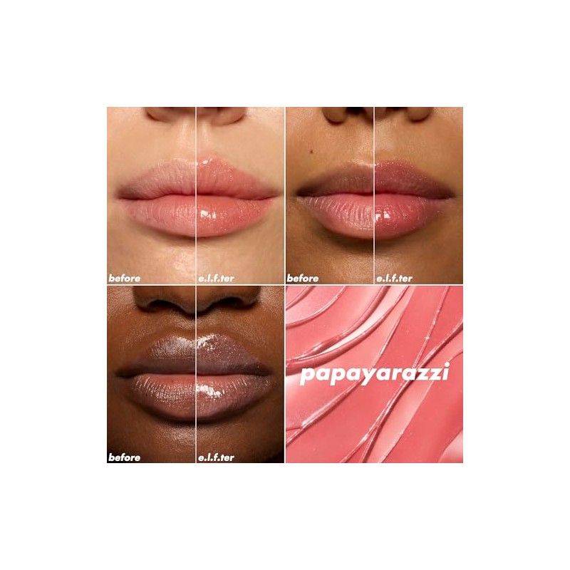 e.l.f. Glow Reviver Plumping Lip Oil Papayarazzi - warm pink