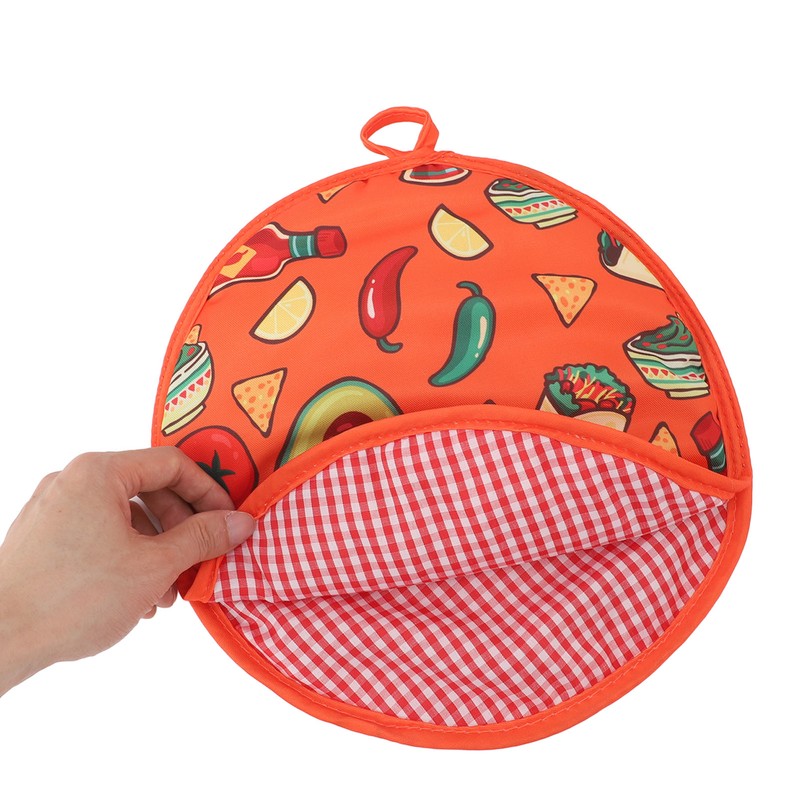 Tortilla Warmer Pouch 11.8 Inch Insulated Microwaveable Fabric Tortilla Keeper