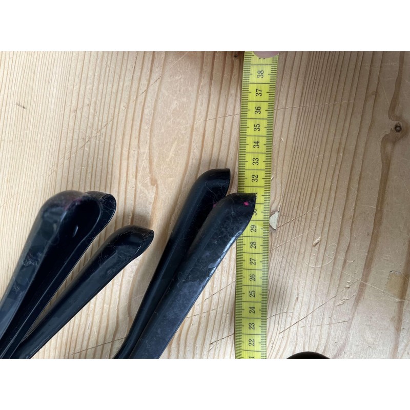 Children's Plastic Clothes Hangers 32 cm Black Set of 12