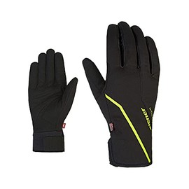 Ziener Men's ULTIMO Cross-Country Gloves | Primaloft Windproof Soft-Shell, Black.lime, 8