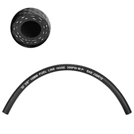 kuosbiu 3/8" Fuel Line Hose, SAE 30R10 1FT 300PSI High Pressure Submersible for Automotive Fuel Systems Engines