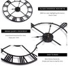 Large Modern Metal Wall Clocks Rustic Round Nearly Silent Little
