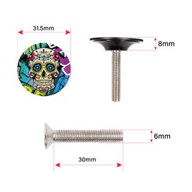 CNC Bike Headset Top Cap With Bolts，MTB Headset Cap for Bicycle Road Bike 1 1/8 Stems. (CKL)