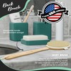 Nevlers Natural Boar Bristle Dry Brushing Body Brush 4-Piece Massage