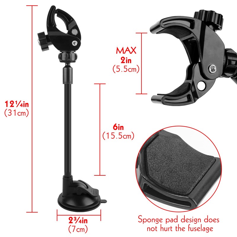 LUEXBOX Adjustable Hair Dryer Holder Stand, 360 Degree Rotation Blow