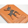Miniature Pinscher Black & Tan Genuine Leather Pass Case Leather
