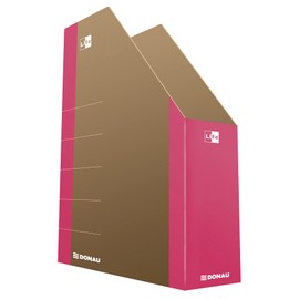 DONAU LIFE 3550001FSC-30 Magazine File Stand Folder Archive Box Cardboard / Cardboard - Pink | Up to 500 Sheets for Office, School and Home for Storing Documents in A4 Format, Archiving Magazines