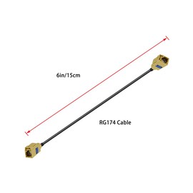 Vecys Fakra K Curry Female Cable RG174 6 in / 15 cm Fakra Curry Code K Female to Female Compatible with Car Vehicle Radio Stereo Receiver Tuner