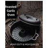 Large Garlic Roaster, Cast Iron Garlic Roaster for Oven Grill,
