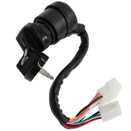 Riloer Black Ignition Key Switch Compatible with Yamaha Gas 2 Cycle Golf Cart G1 1979-1989